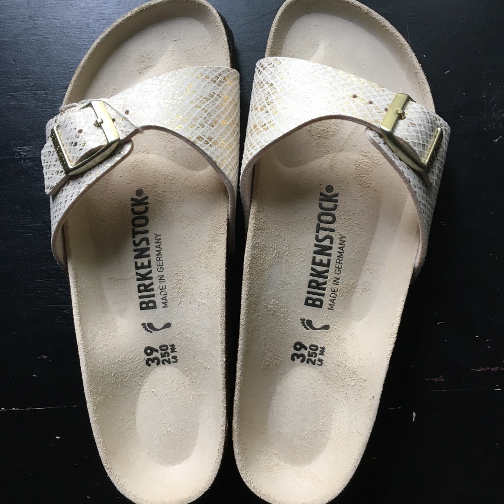 Birkenstock Madrid - Shiny Python Eggshell (EU39)